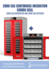 2000 Egg Continuous Incubation Combo Deal - Delta Incubators