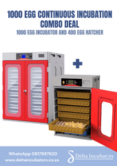 1000 Egg Continuous Incubation Combo Deal - Delta Incubators