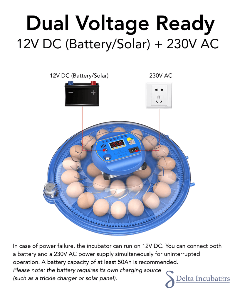 Orbit Range: 80 Egg Automatic Incubator (Dual Voltage) - Delta Incubators