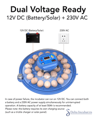 Orbit Range: 80 Egg Automatic Incubator (Dual Voltage) - Delta Incubators