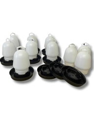 Pack of 10 Mini 350 ml Chick Drinkers – Black Base