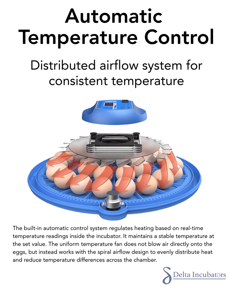 Orbit Range: 80 Egg Automatic Incubator (Dual Voltage) - Delta Incubators