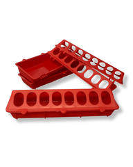 3-Pack Plastic Chicken Feeders (30 cm)