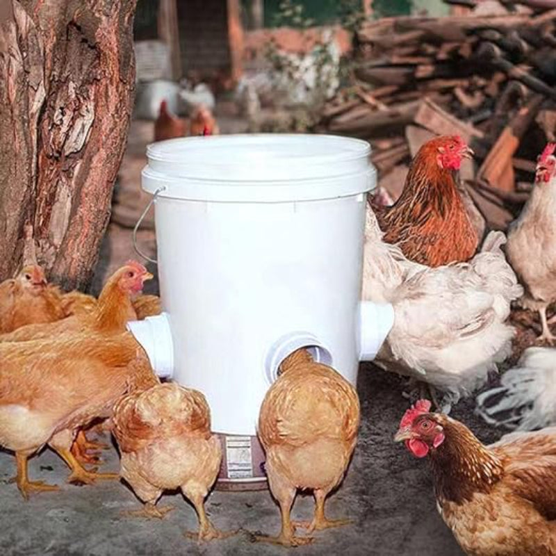 No Waste Poultry Feeder Set